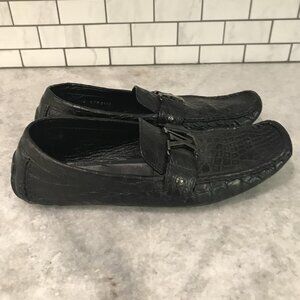 Louis Vuitton Shoes Mens Size 12 Crocodile Loafers Driving Moccasins Luxury